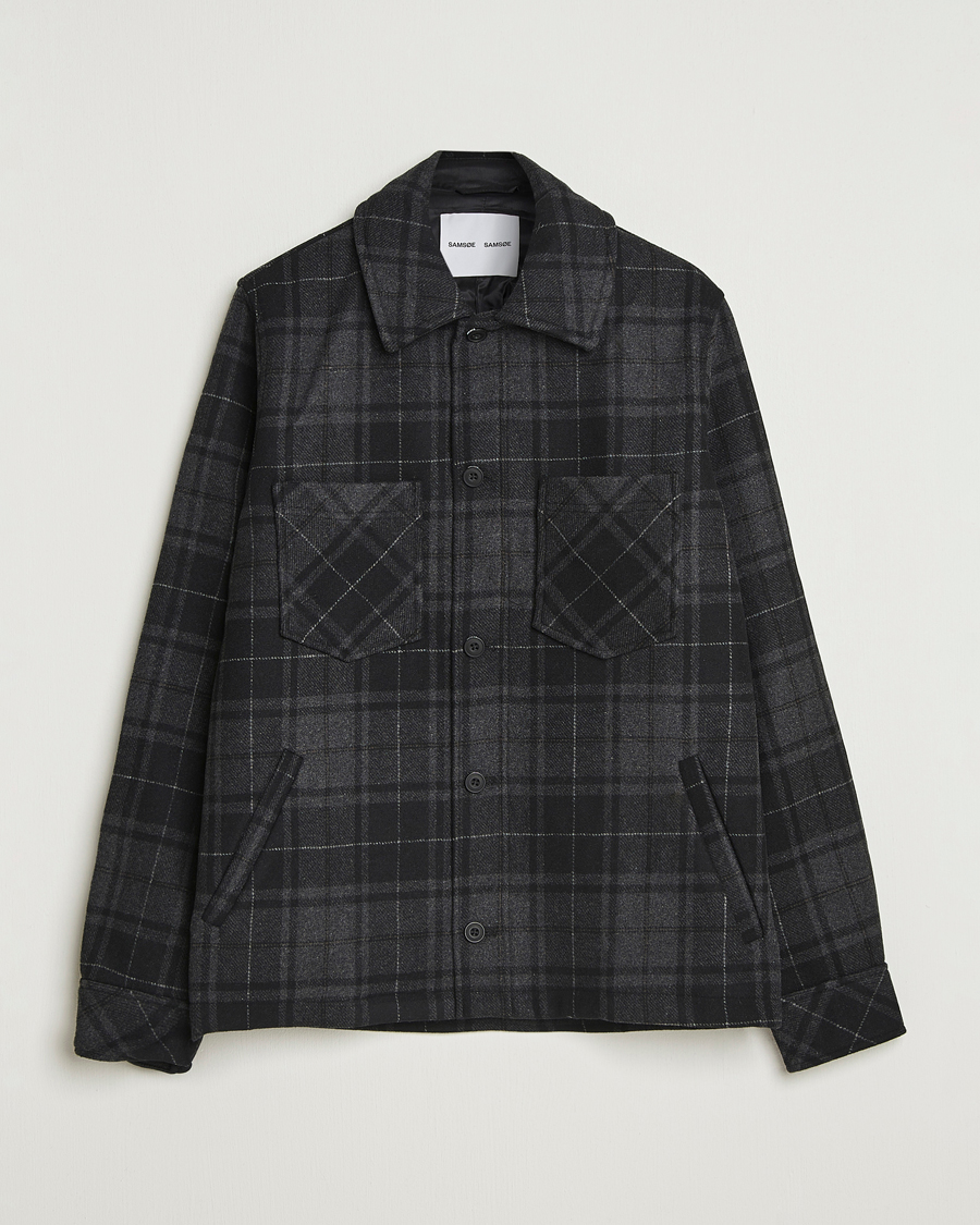 Mies | Takit | Samsøe Samsøe | Pally Padded Shirt Jacket Black