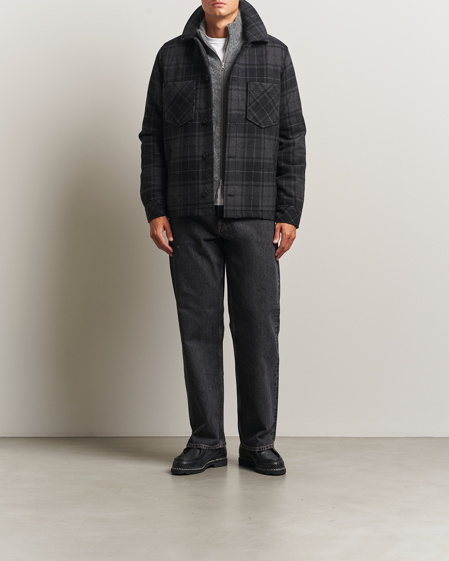 Mies | Takit | Samsøe Samsøe | Pally Padded Shirt Jacket Black