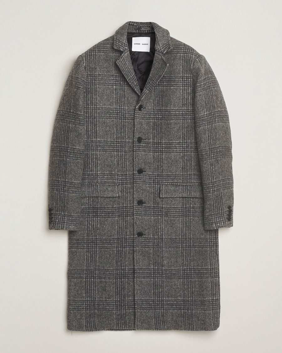 Mies | Takit | Samsøe Samsøe | Tesfa Checked Coat Grey