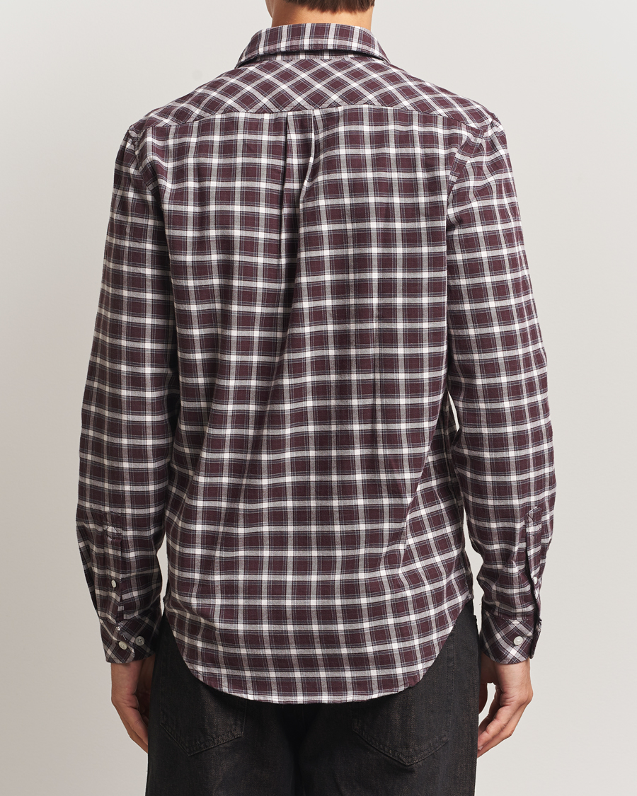 Mies | Kauluspaidat | Samsøe Samsøe | Liam Brushed Cotton Checked Shirt Raisin