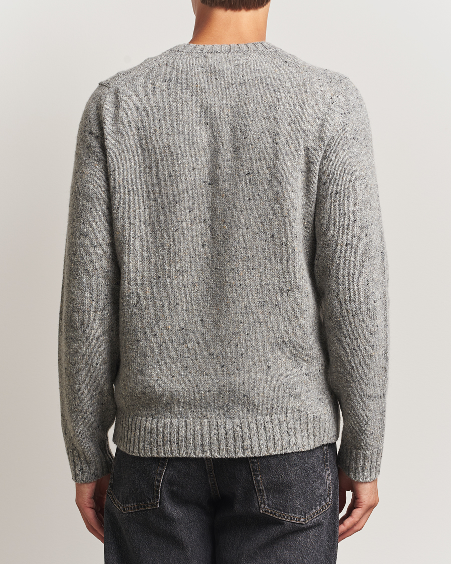 Mies | Puserot | Samsøe Samsøe | Nataniel Donegal Knitted Crew Neck Grey Melange