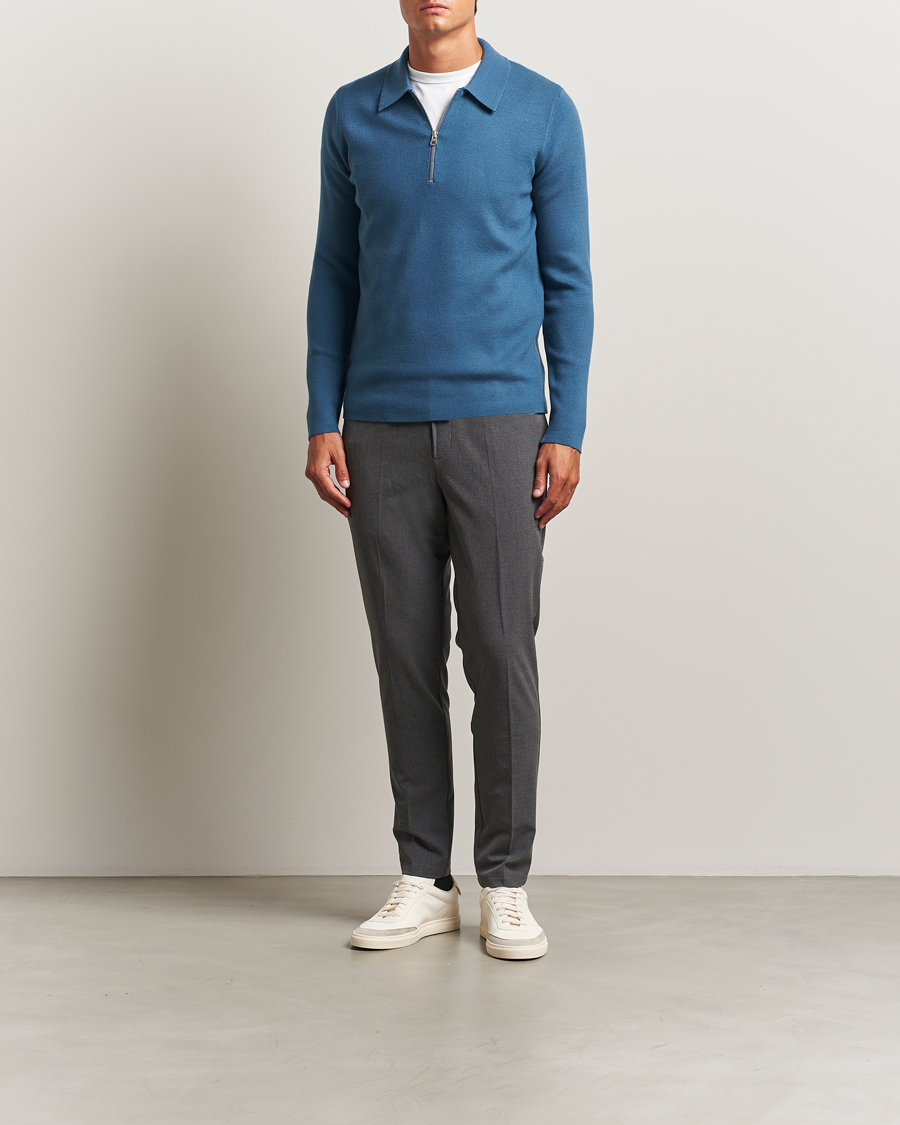 Mies | Puserot | Samsøe Samsøe | Guna Half Zip Stellar Blue