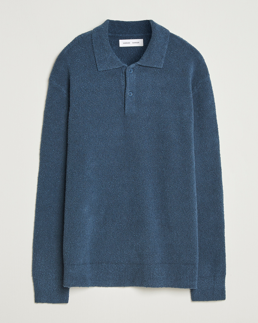 Mies | Puserot | Samsøe Samsøe | Nino Knitted Polo Midnight Navy