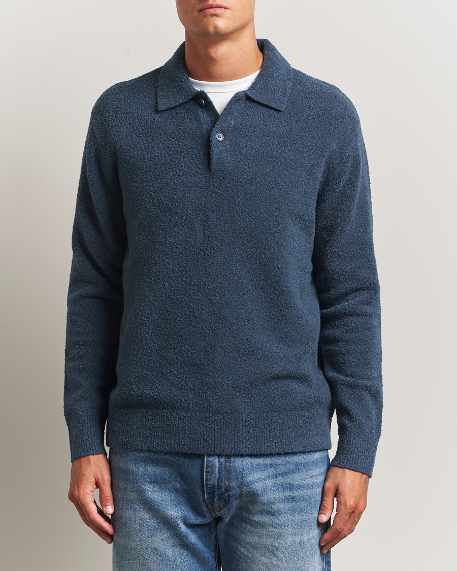 Mies | Puserot | Samsøe Samsøe | Nino Knitted Polo Midnight Navy