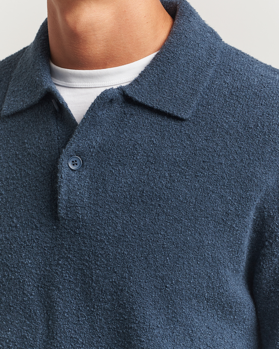 Mies | Puserot | Samsøe Samsøe | Nino Knitted Polo Midnight Navy