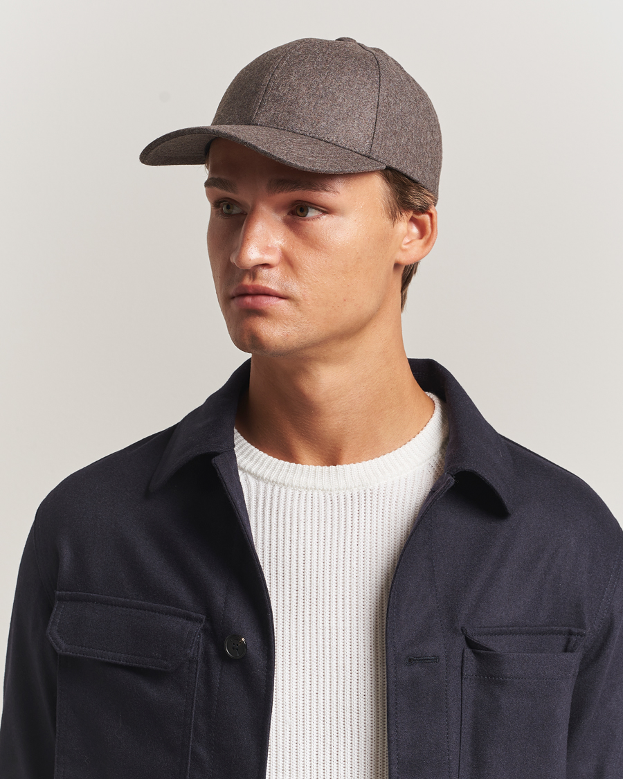 Mies | Päähineet | Varsity Headwear | Flannel Baseball Cap Taupe Brown