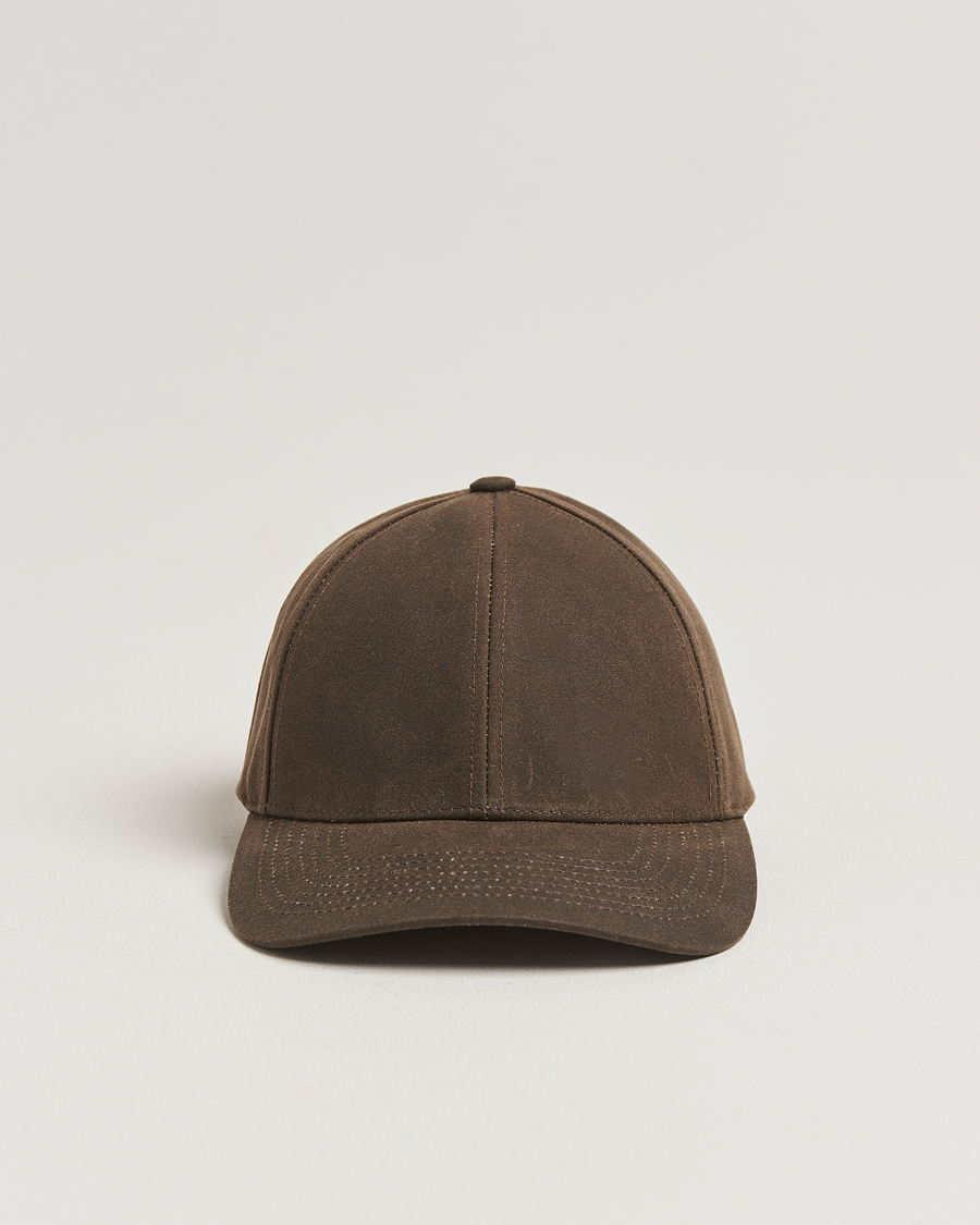 Mies | Päähineet | Varsity Headwear | Oilskin Baseball Cap Chestnut Brown