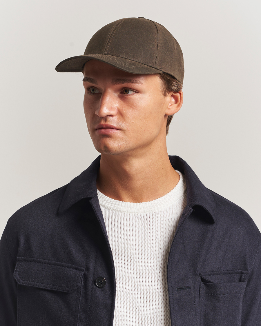 Mies | Päähineet | Varsity Headwear | Oilskin Baseball Cap Chestnut Brown