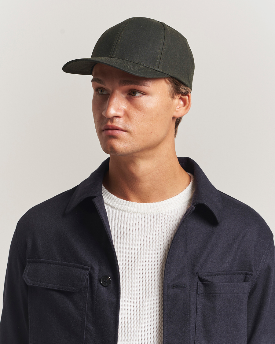 Mies | Päähineet | Varsity Headwear | Oilskin Baseball Cap Ivy Green