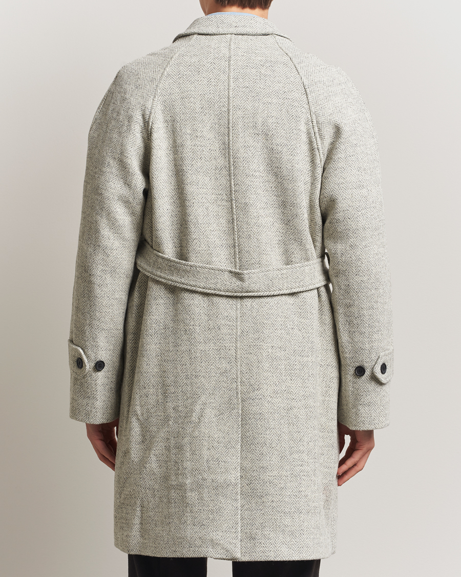 Mies | Takit | Walker Slater | Watson Harris Tweed Herringbone Coat Light Grey