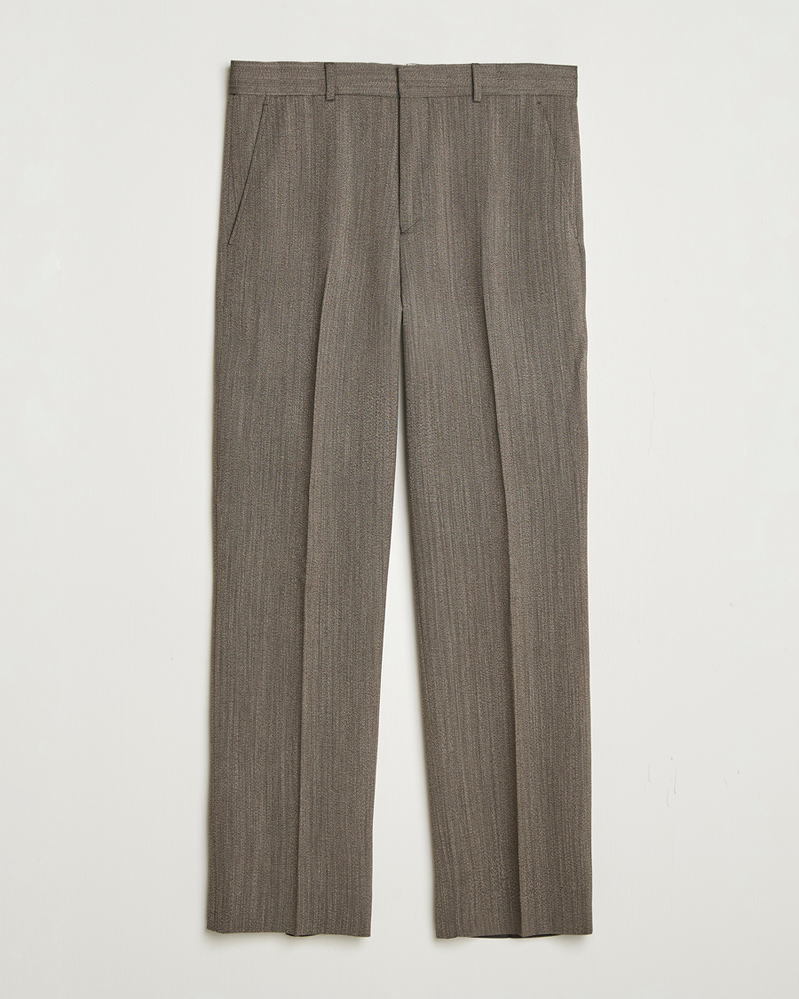 Mies | Housut | GANT 240 Mulberry Street | Herringbone Suit Pants Deep Brown