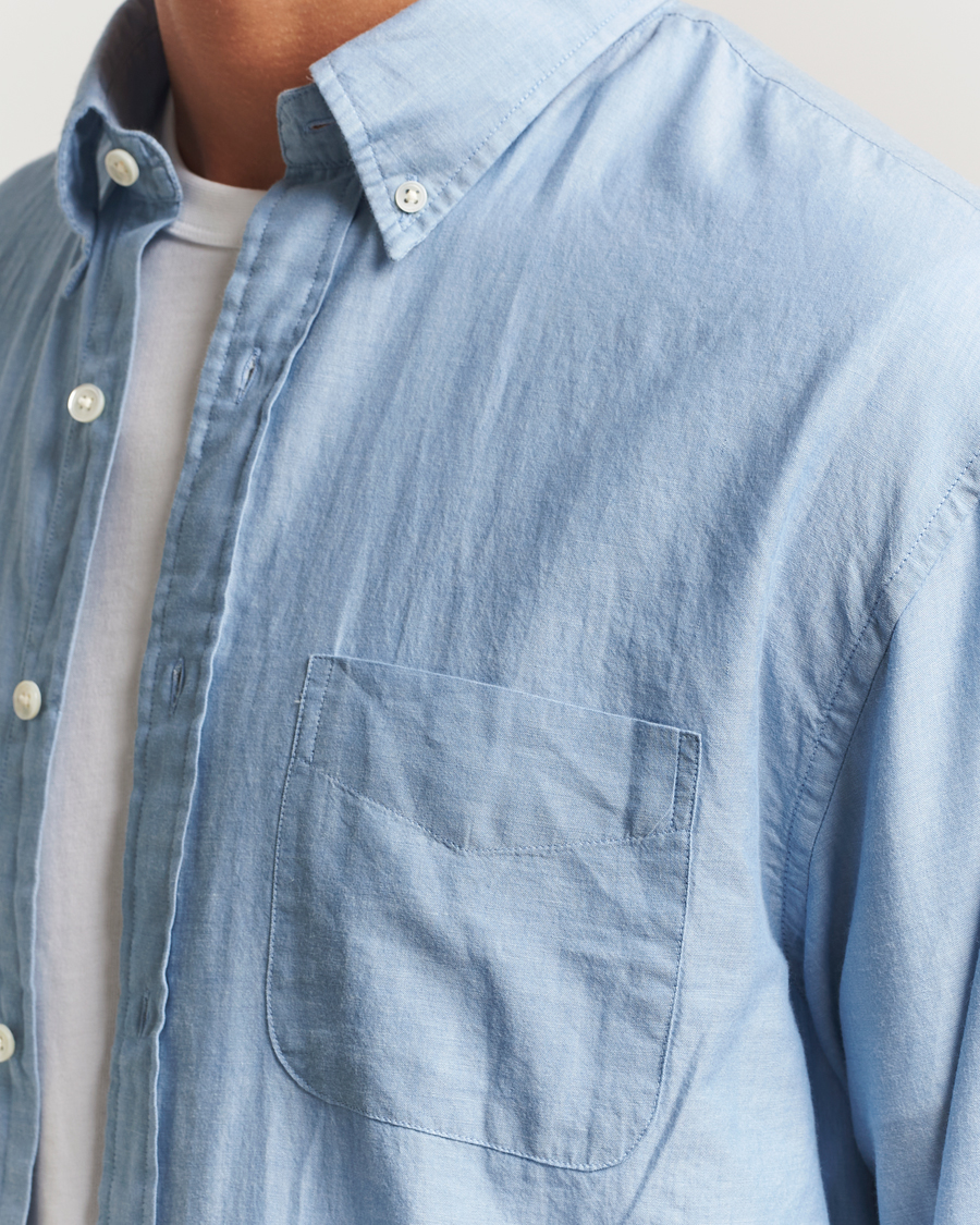 Mies | Kauluspaidat | GANT 240 Mulberry Street | Relaxed Fit Chambray Shirt Light Indigo