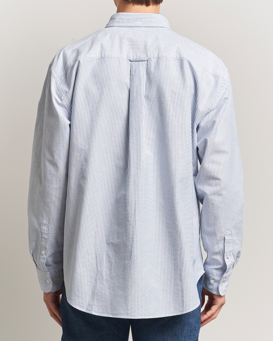 Mies | Kauluspaidat | GANT 240 Mulberry Street | Relaxed Fit US Striped Oxford Shirt Blue Water