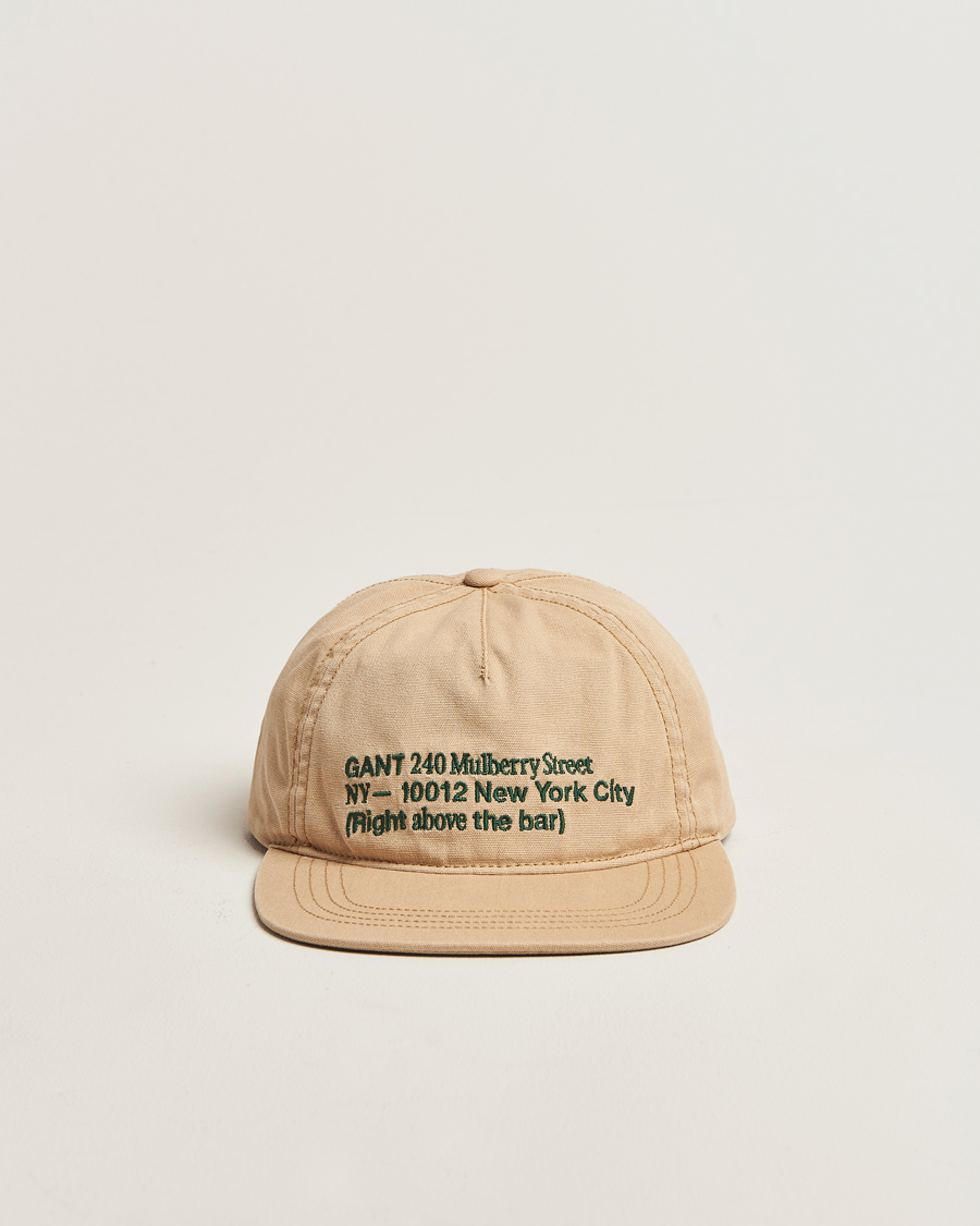 Mies | Päähineet | GANT 240 Mulberry Street | Canvas Cap Light Taupe