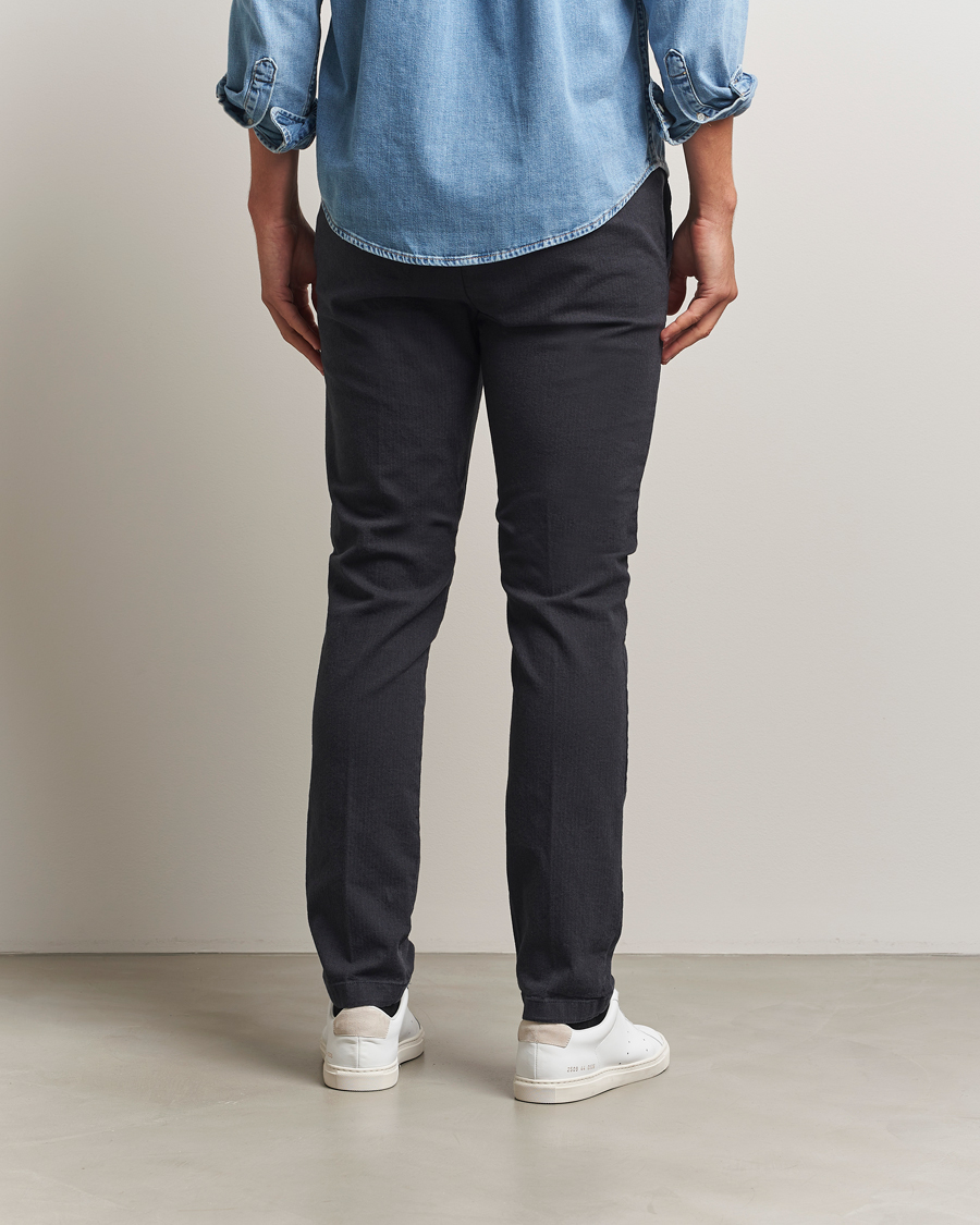Mies | Housut | Gant | Slim Fit Cotton Herringbone Trousers Antracite