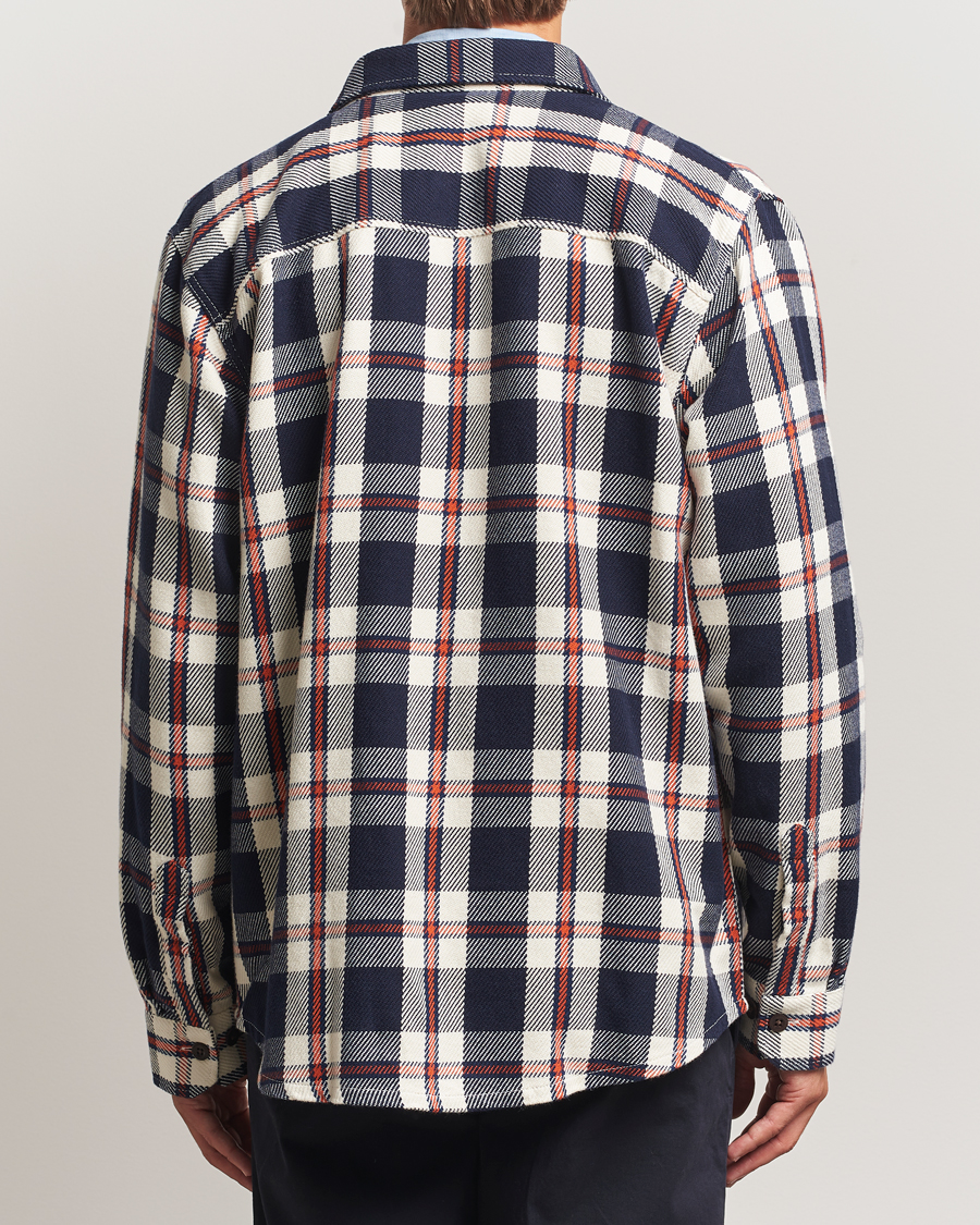Mies | Kauluspaidat | GANT | Heavy Twill Checked Overshirt Evening Blue