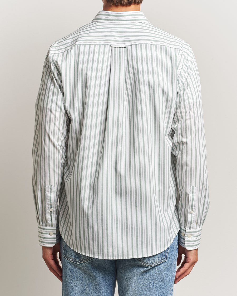 Mies | Kauluspaidat | GANT | Regular Fit Poplin Striped Shirt Forest Green