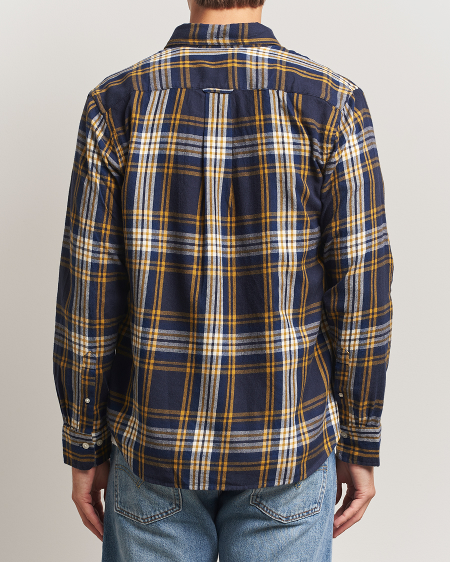 Mies | Kauluspaidat | GANT | Regular Fit Checked Flannel Shirt Evening Blue