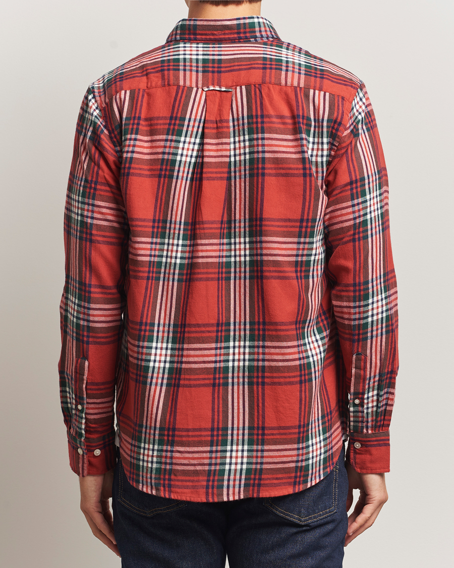 Mies | Kauluspaidat | GANT | Regular Fit Checked Flannel Shirt Modern Rust