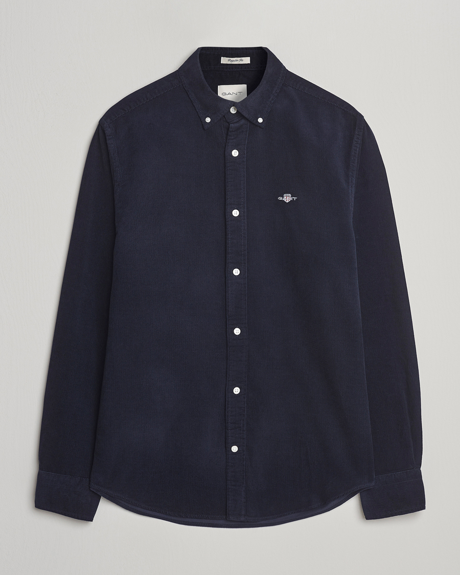 Mies | Kauluspaidat | Gant | Regular Fit Corduroy Shirt Evening Blue