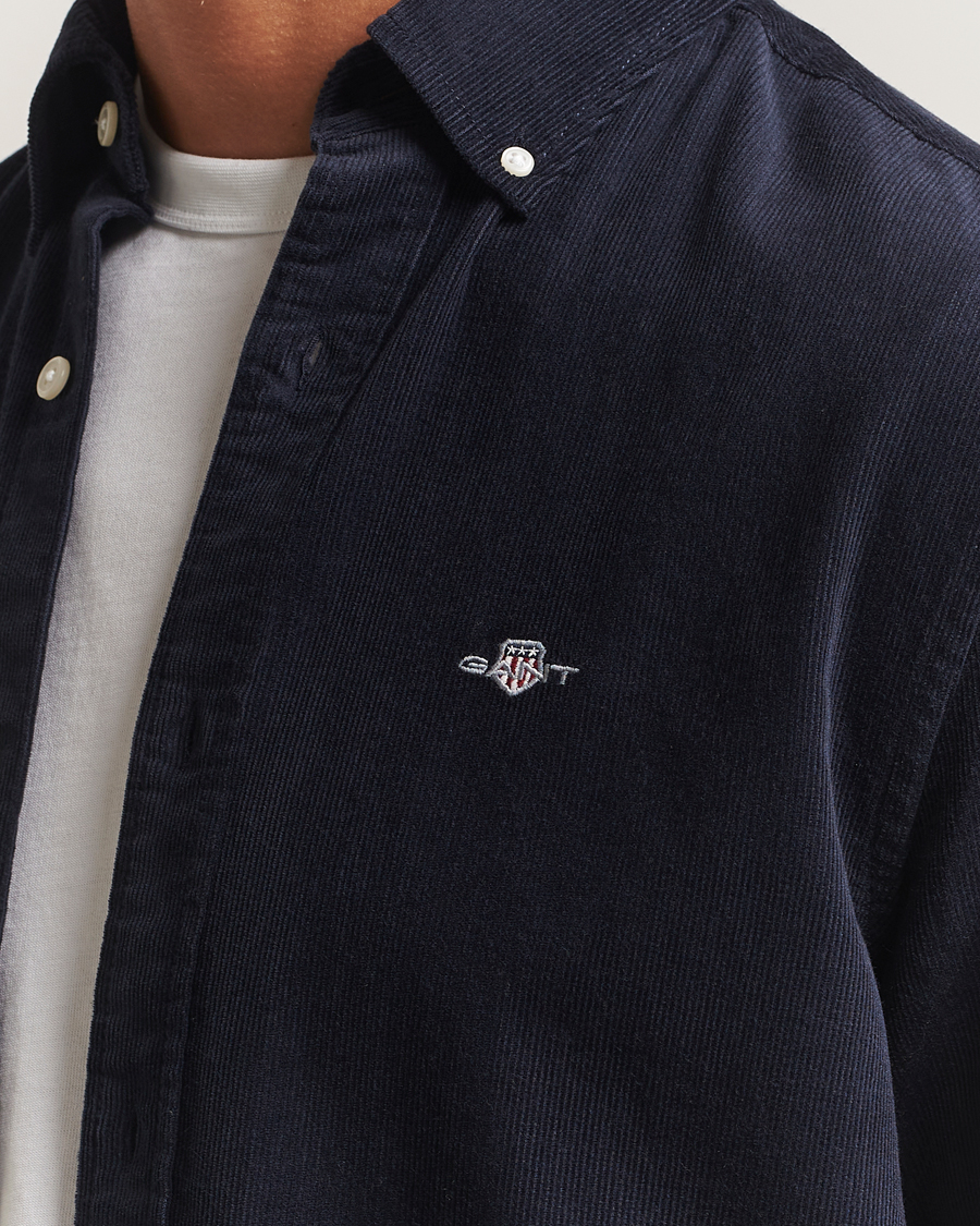 Mies | Kauluspaidat | Gant | Regular Fit Corduroy Shirt Evening Blue