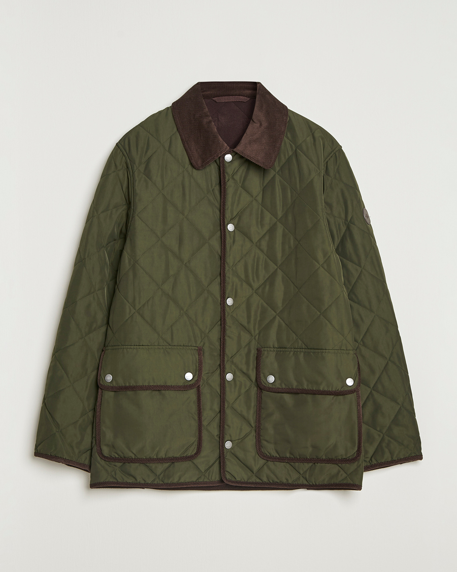 Mies | Takit | Gant | Quilted Fleece Jacket Green Lagoon