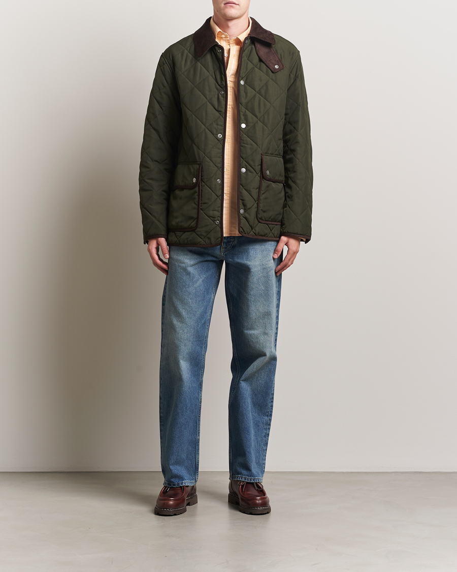 Mies | Takit | Gant | Quilted Fleece Jacket Green Lagoon