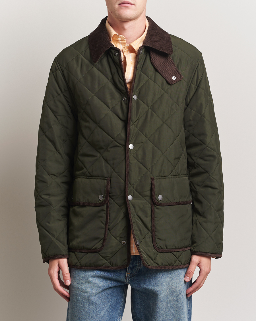 Mies | Takit | Gant | Quilted Fleece Jacket Green Lagoon