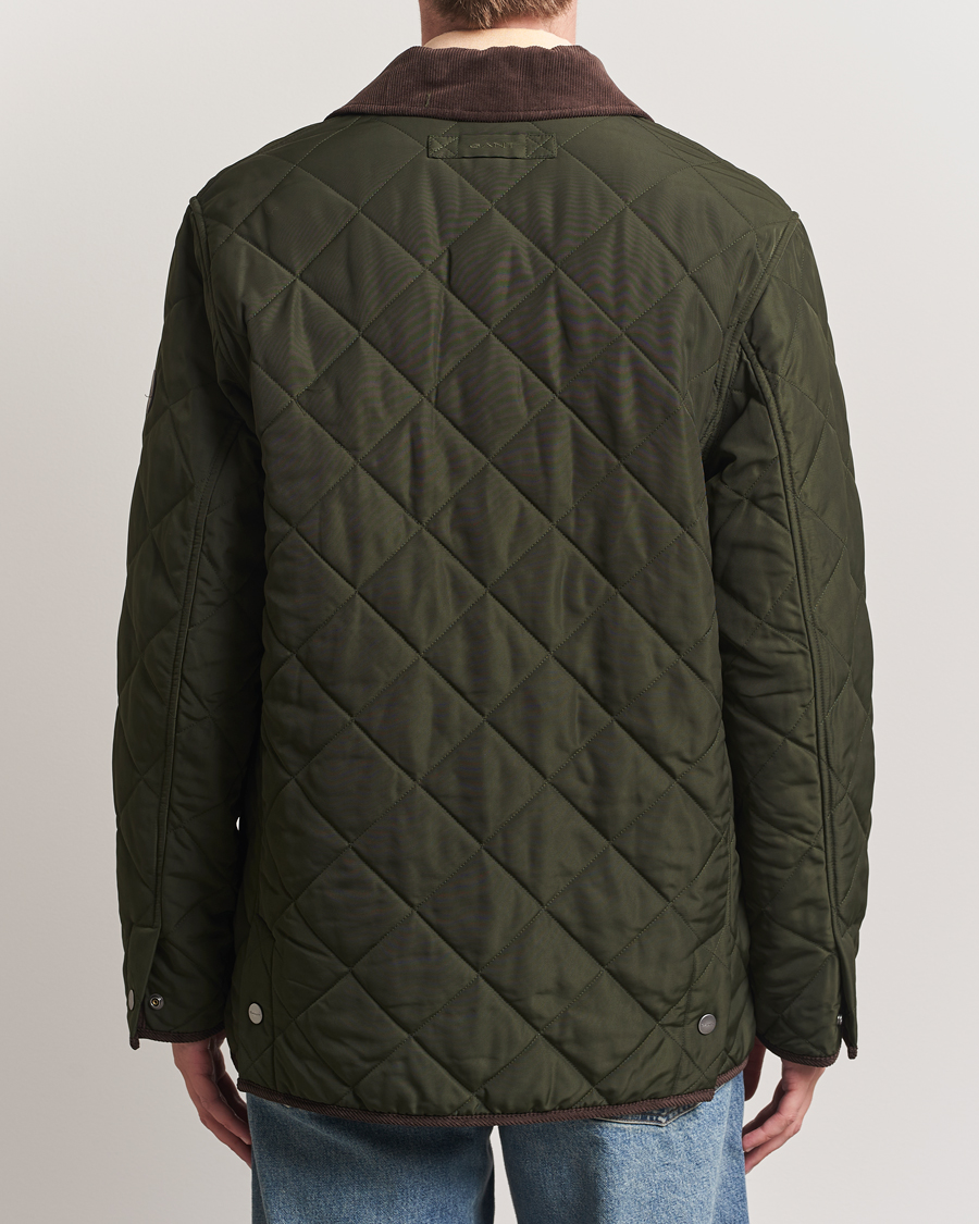 Mies | Takit | Gant | Quilted Fleece Jacket Green Lagoon
