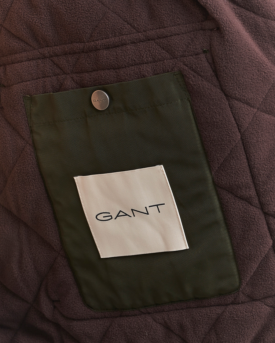 Mies | Takit | Gant | Quilted Fleece Jacket Green Lagoon