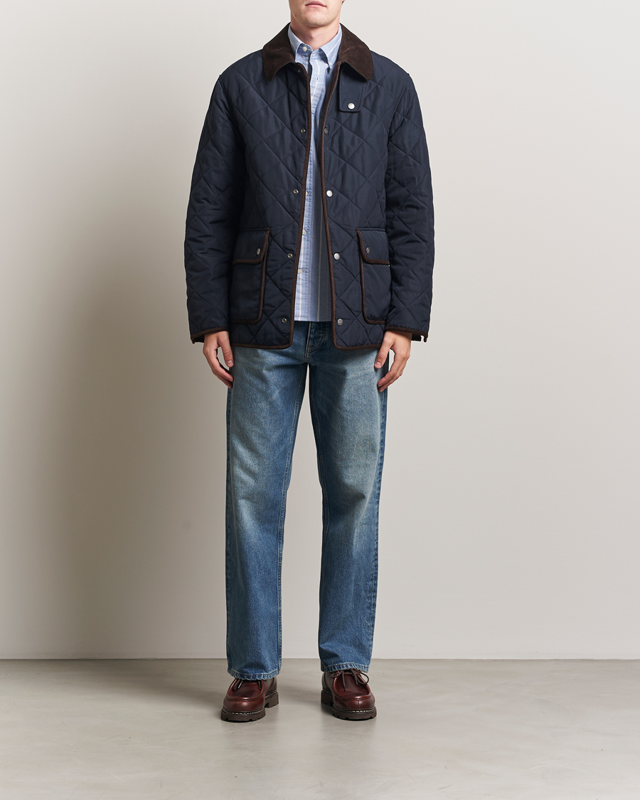 Mies | Takit | Gant | Quilted Fleece Jacket Evening Blue