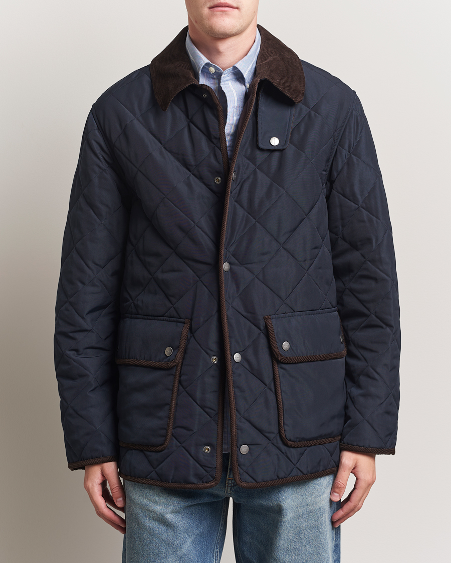 Mies | Takit | Gant | Quilted Fleece Jacket Evening Blue