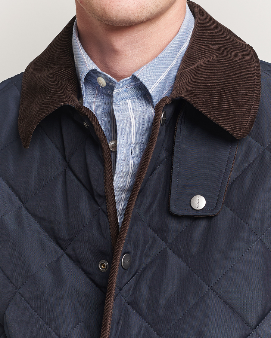Mies | Takit | Gant | Quilted Fleece Jacket Evening Blue
