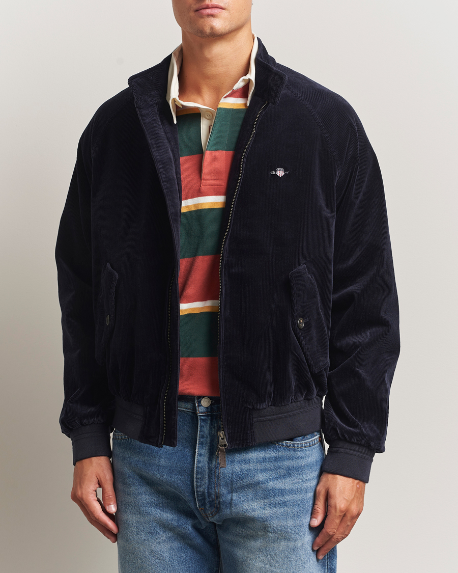 Mies | Takit | Gant | Corduroy Harrington Jacket Evening Blue