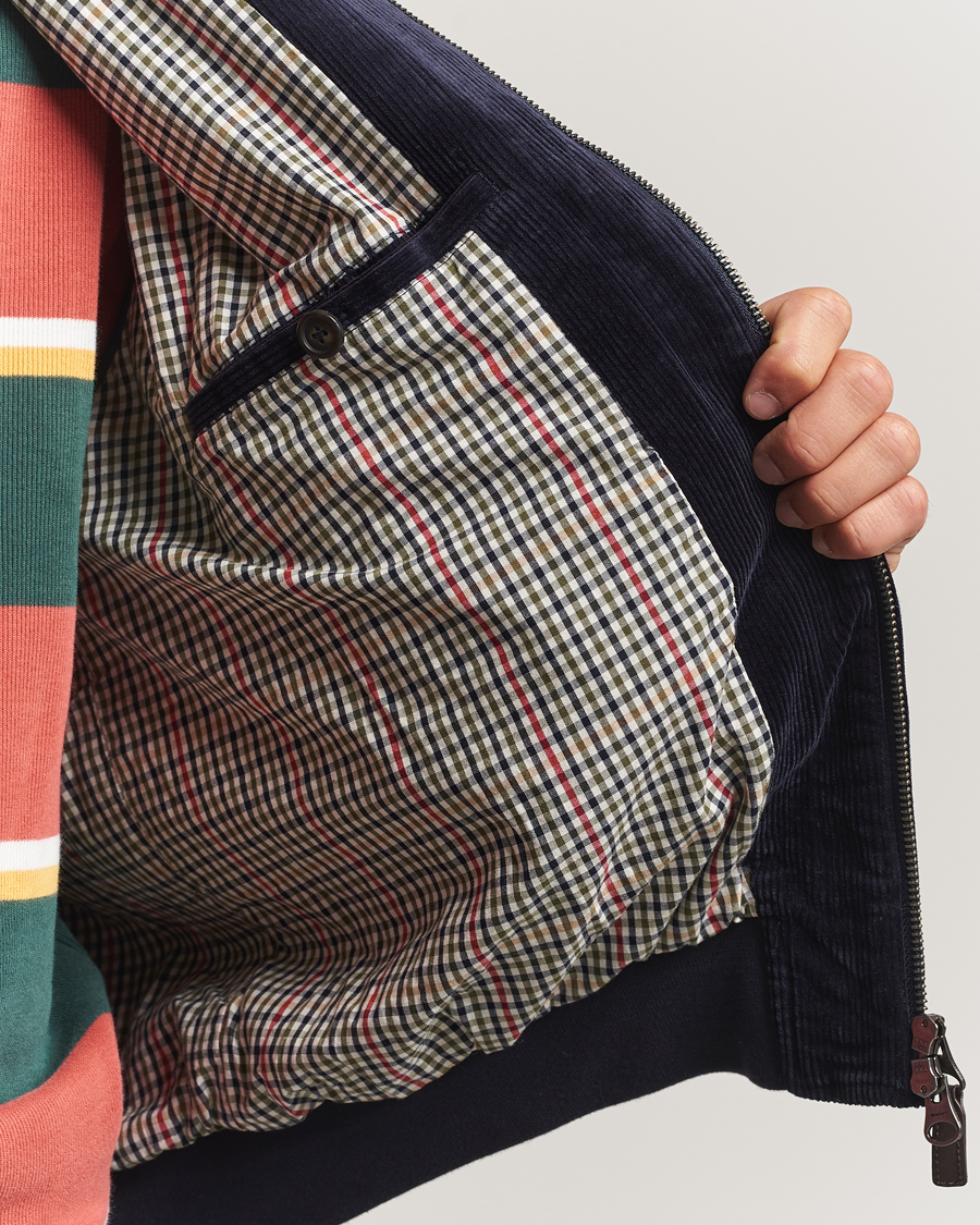 Mies | Takit | Gant | Corduroy Harrington Jacket Evening Blue