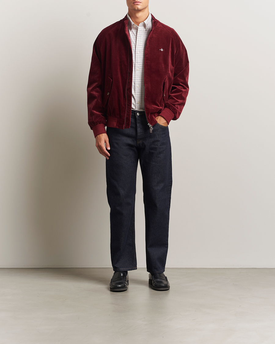Mies | Takit | Gant | Corduroy Harrington Jacket Plumped Red