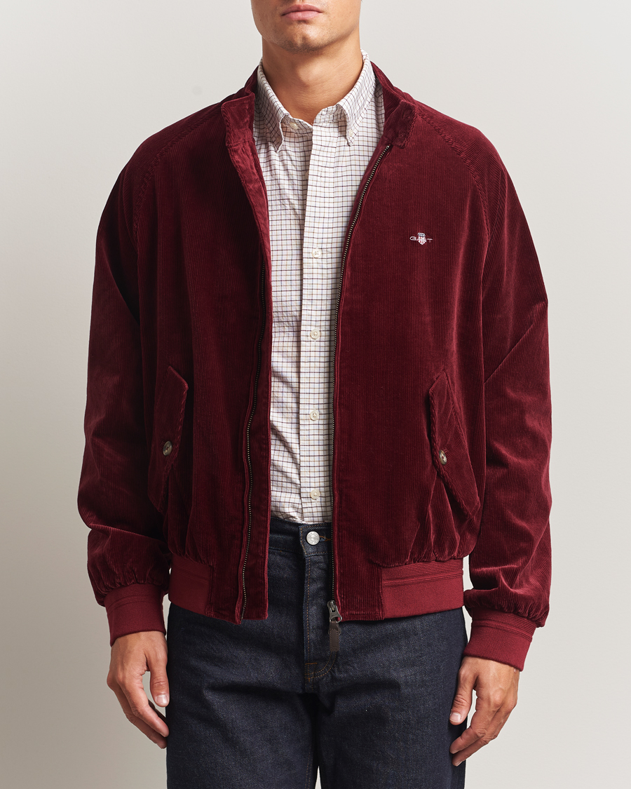 Mies | Takit | Gant | Corduroy Harrington Jacket Plumped Red