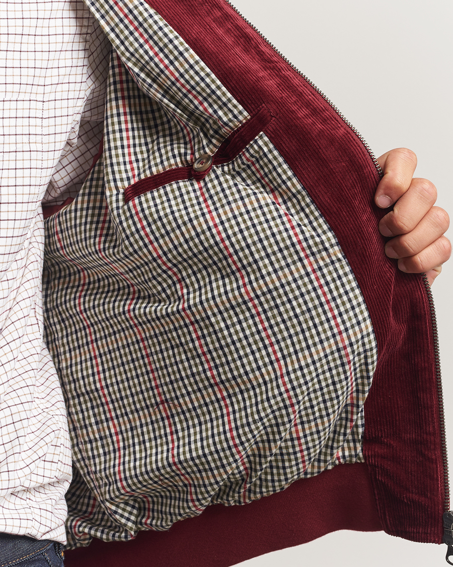 Mies | Takit | Gant | Corduroy Harrington Jacket Plumped Red