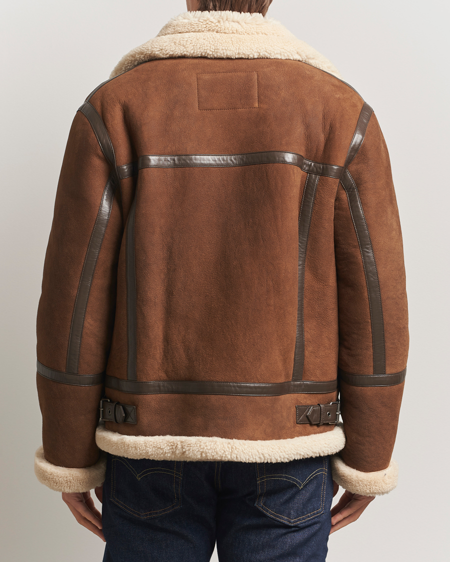Mies | Takit | Gant | Suede Shearling Jacket Mahogany Brown