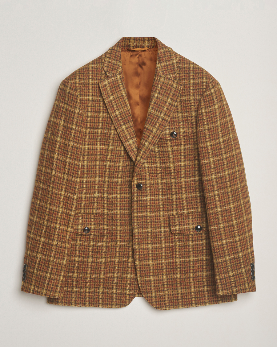 Mies | Pikkutakit | GANT | Checked Tweed Blazer Peanut Butter