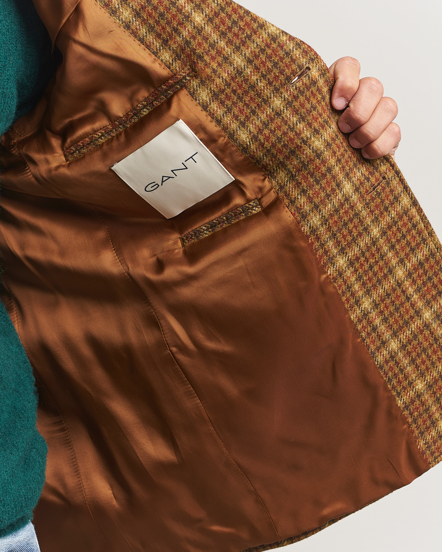 Mies | Pikkutakit | Gant | Checked Tweed Blazer Peanut Butter