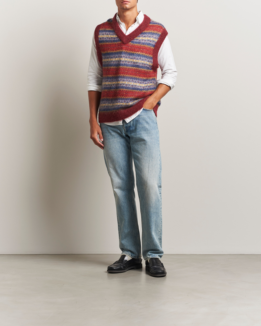 Mies | Puserot | GANT | Brushed Fair Isle Vest Plumped Red
