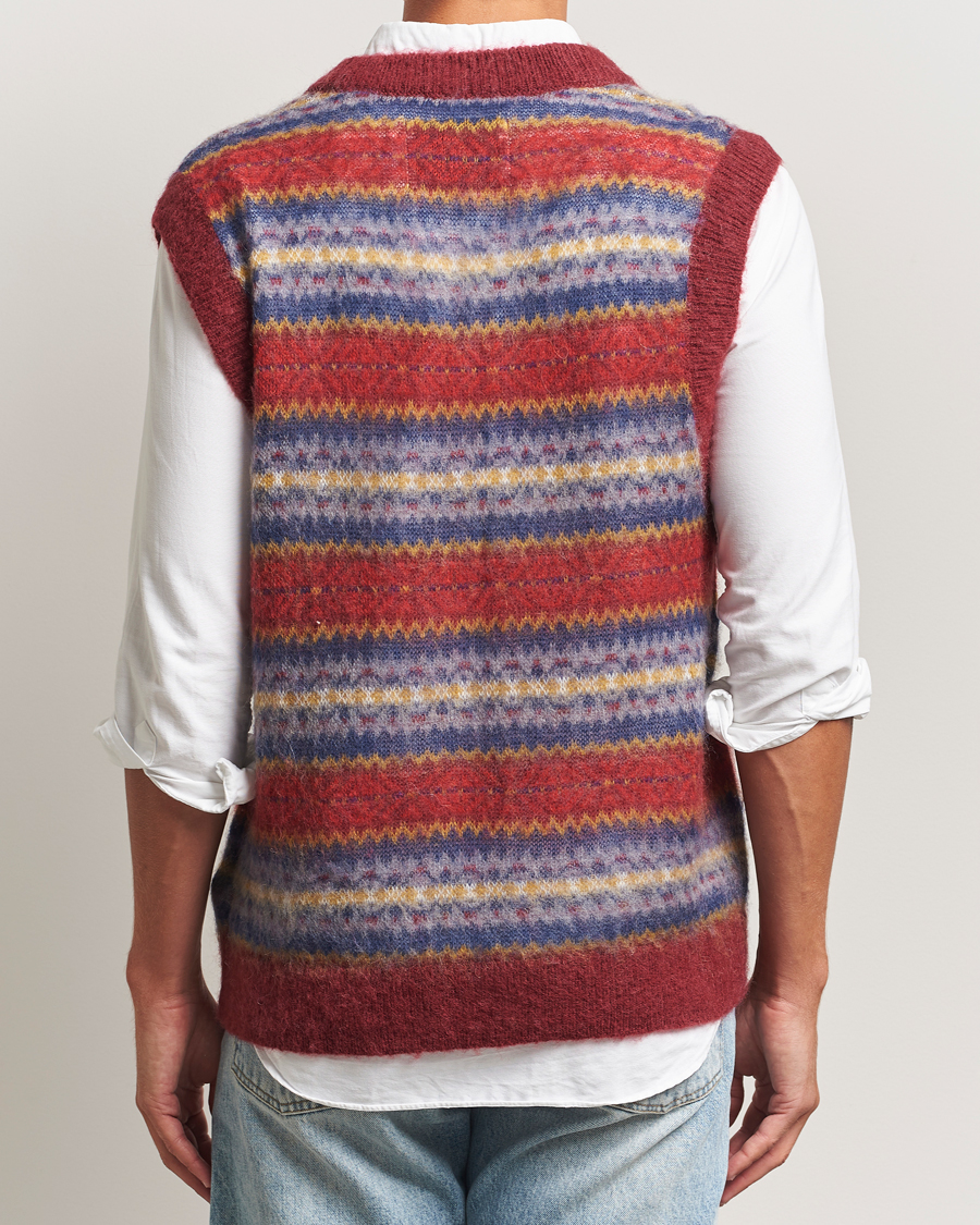 Mies | Puserot | GANT | Brushed Fair Isle Vest Plumped Red