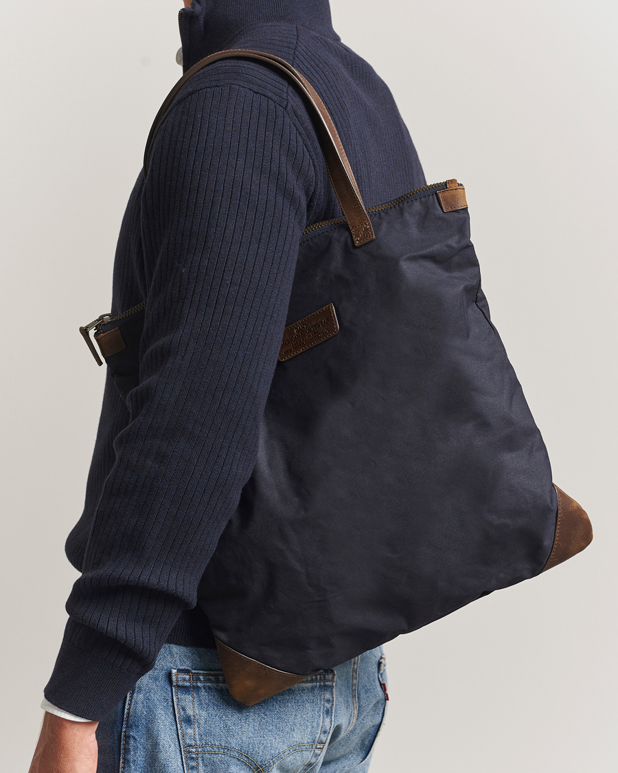 Mies | Laukut | GANT | Waxed Cotton Tote Bag Evening Blue