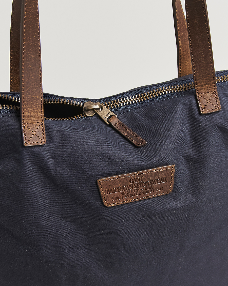 Mies | Laukut | GANT | Waxed Cotton Tote Bag Evening Blue
