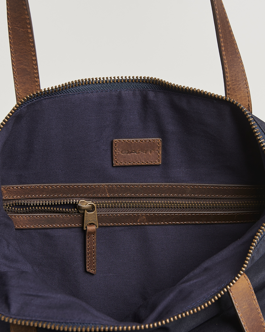 Mies | Laukut | GANT | Waxed Cotton Tote Bag Evening Blue
