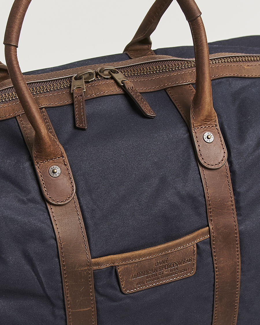 Mies | Laukut | GANT | Waxed Cotton Duffle Bag Evening Blue