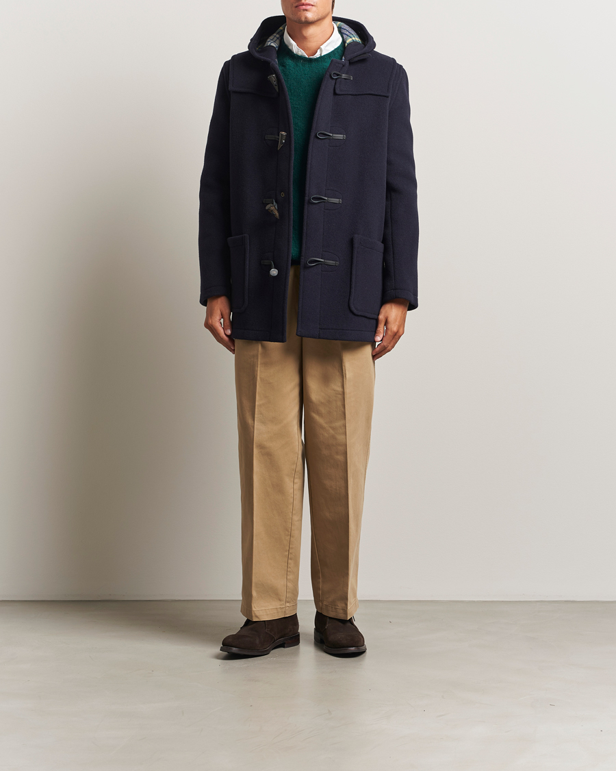 Mies | Takit | Gloverall | Mid Length Duffle Coat Navy/Dress Gordon