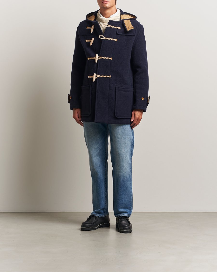 Mies | Takit | Gloverall | Mid Length Monty Union Jack Duffle Coat Navy