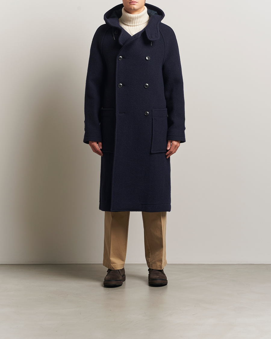 Mies | Takit | Gloverall | Raglan Wool Coat Navy